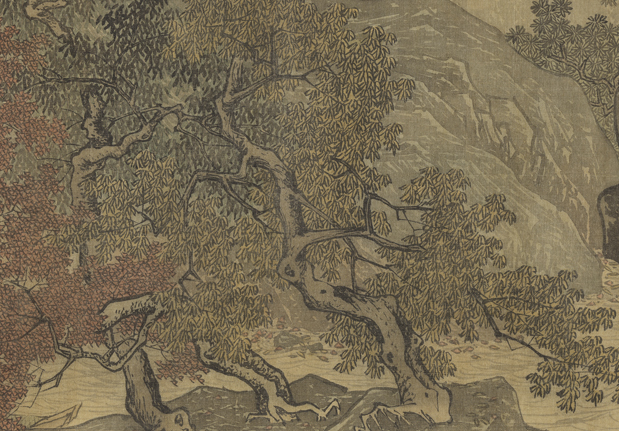 明唐寅溪山漁隱　卷